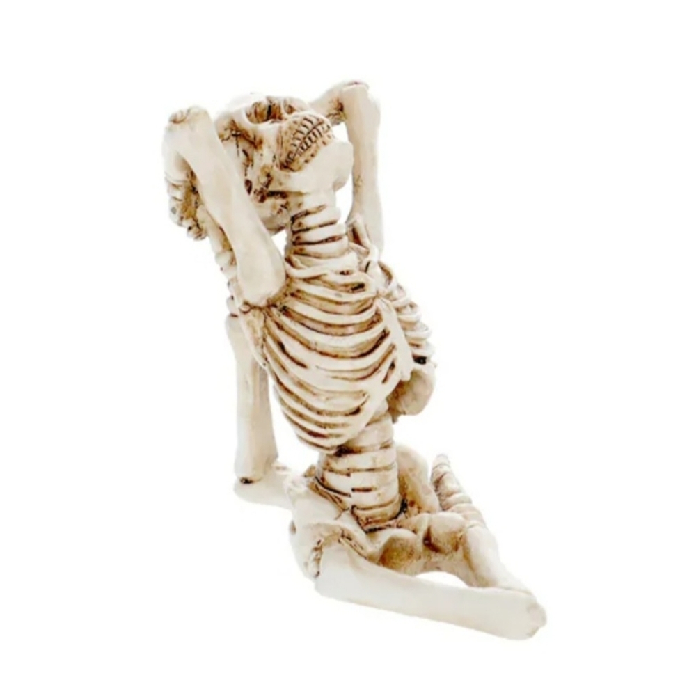 Lot of 3 YOGA Skeletons Pose Yoga Relax Halloween Figures SKULL - Picture 3 of 6